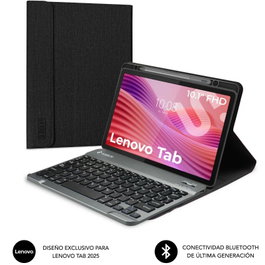 Subblim Funda con Teclado Shock Case para Lenovo Tab 10.1" 2025, Negra